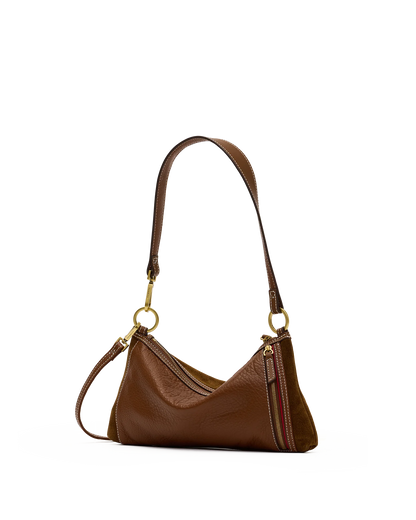Kyle sml Cinnamon Suede/Antique Gold