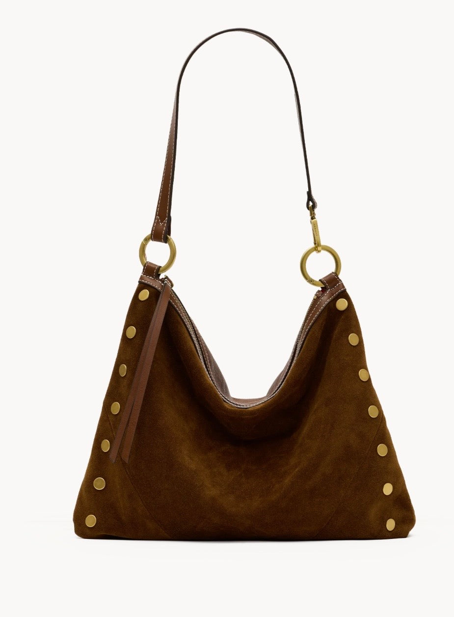 Kyle lrg Cinnamon Suede/Antique Gold