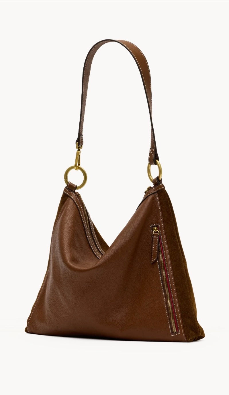 Kyle lrg Cinnamon Suede/Antique Gold