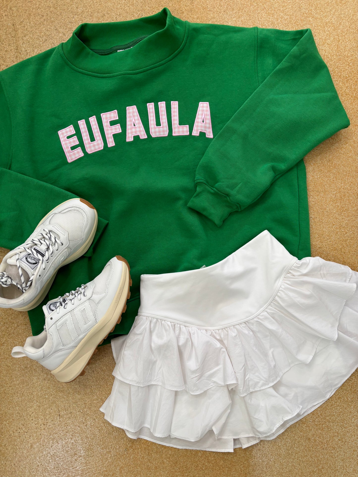 Eufaula Mock Neck Green Hanger Exclusive