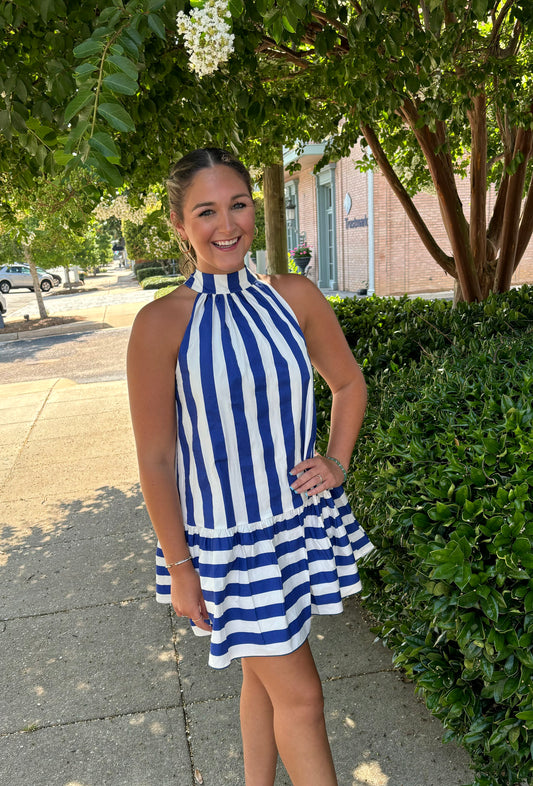 Striped Halter Dress