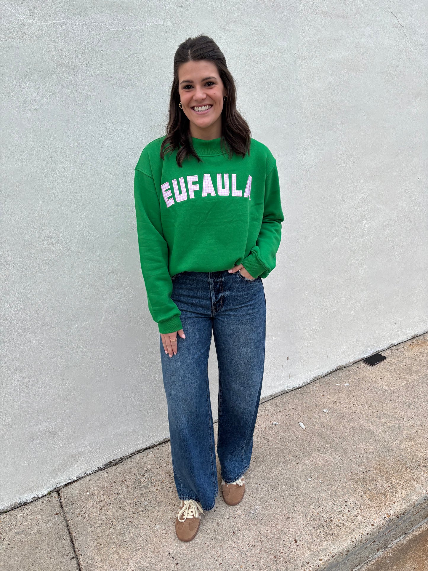 Eufaula Mock Neck Green Hanger Exclusive