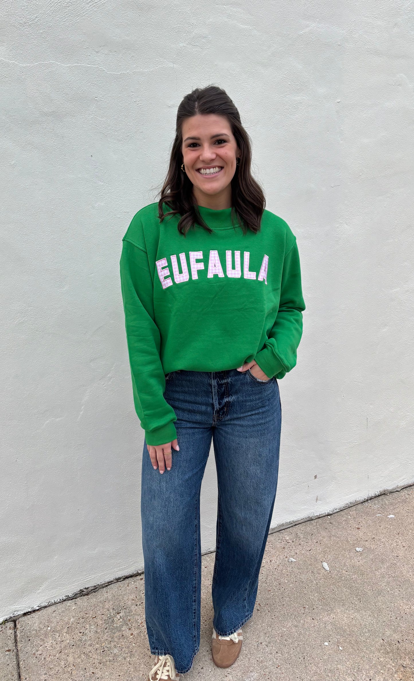 Eufaula Mock Neck Green Hanger Exclusive