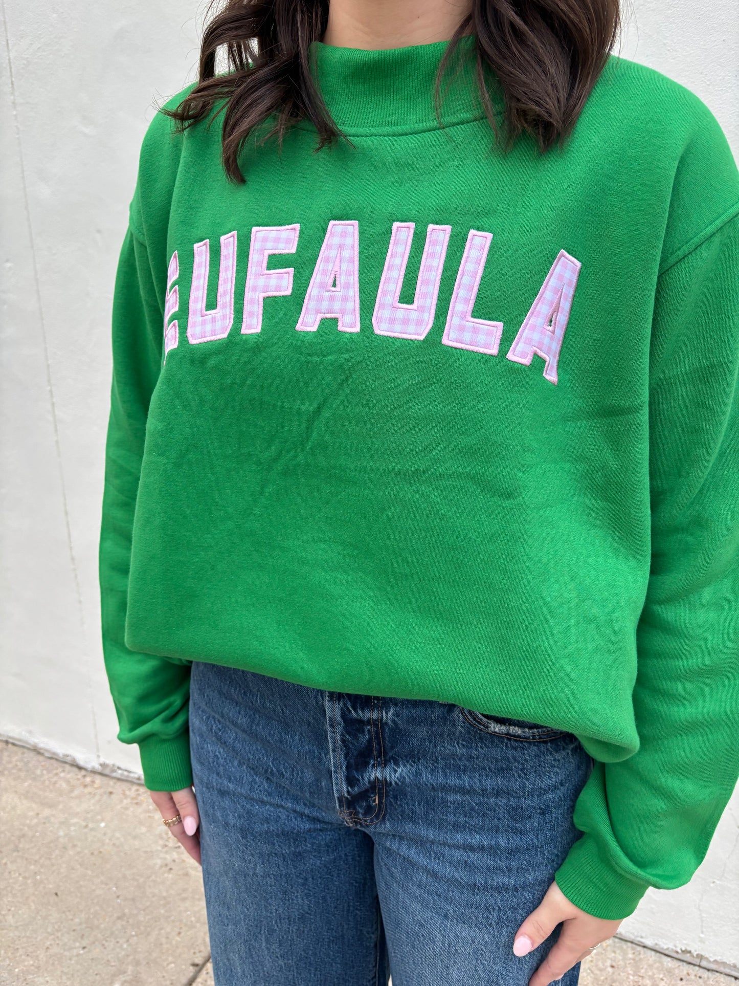 Eufaula Mock Neck Green Hanger Exclusive