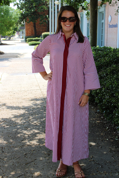 Crimson Stripe Maxi