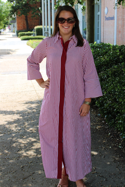 Crimson Stripe Maxi