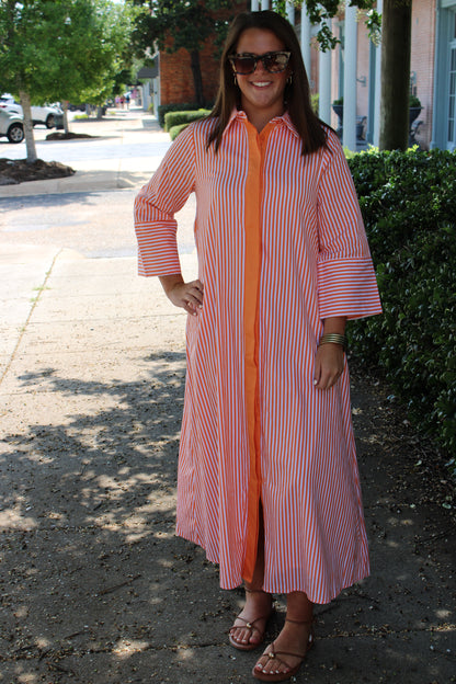 Orange Stripe Maxi