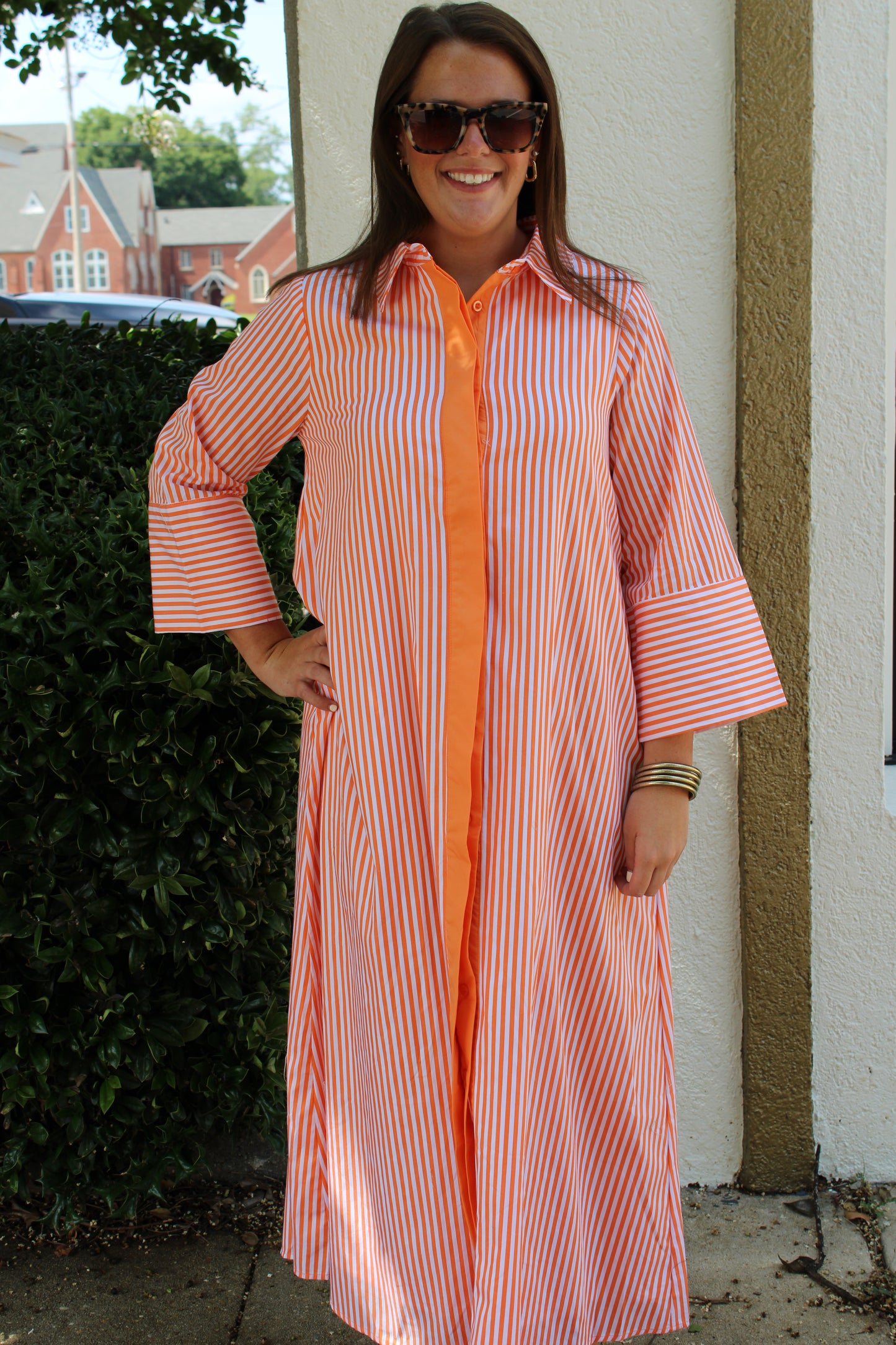 Orange Stripe Maxi