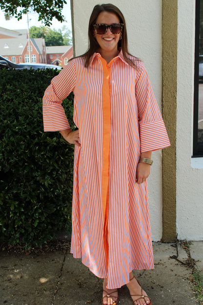 Orange Stripe Maxi