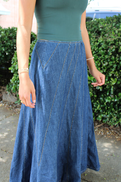 Denim Maxi Skirt