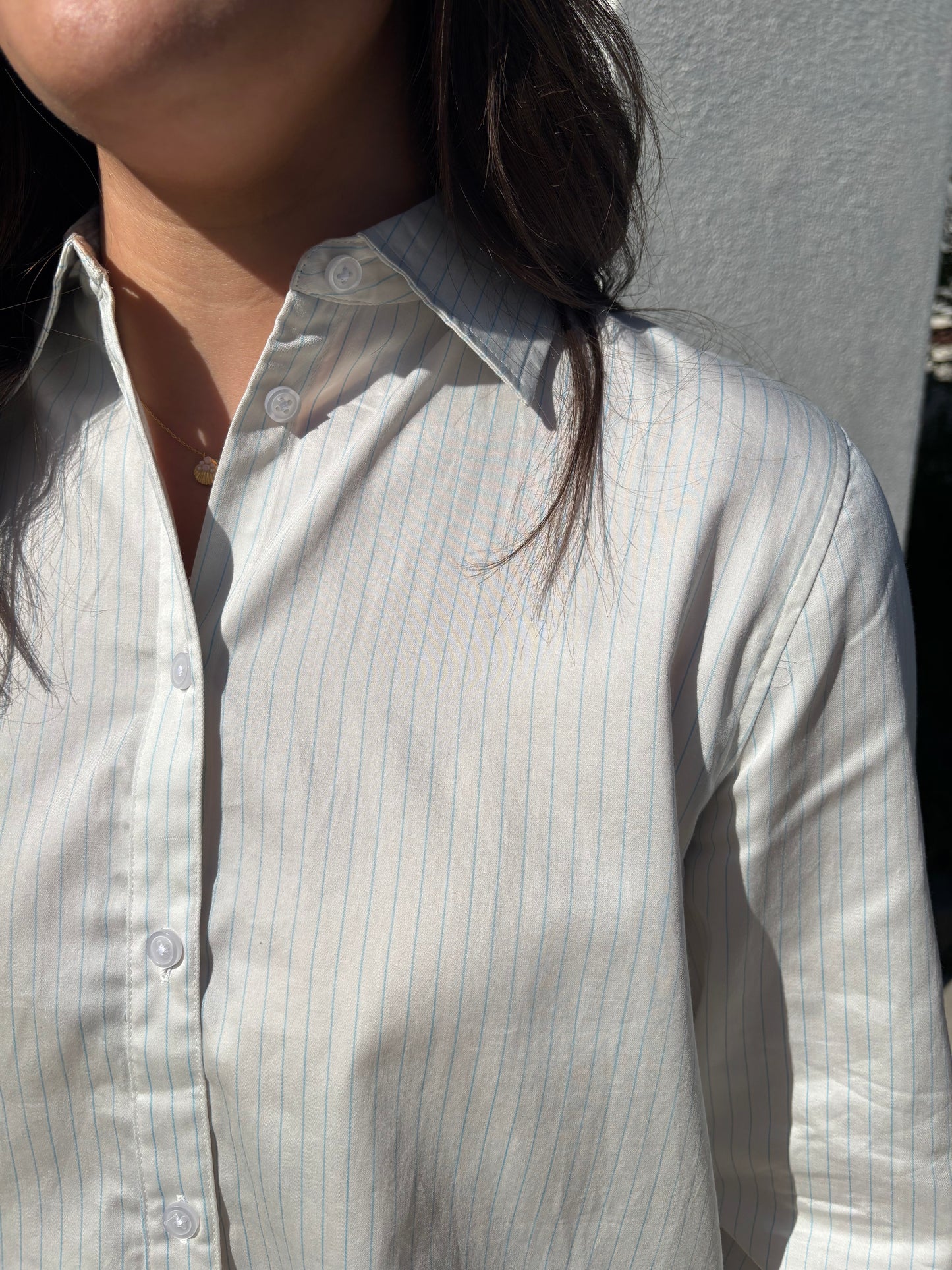 Pinstripe Poplin Button Down