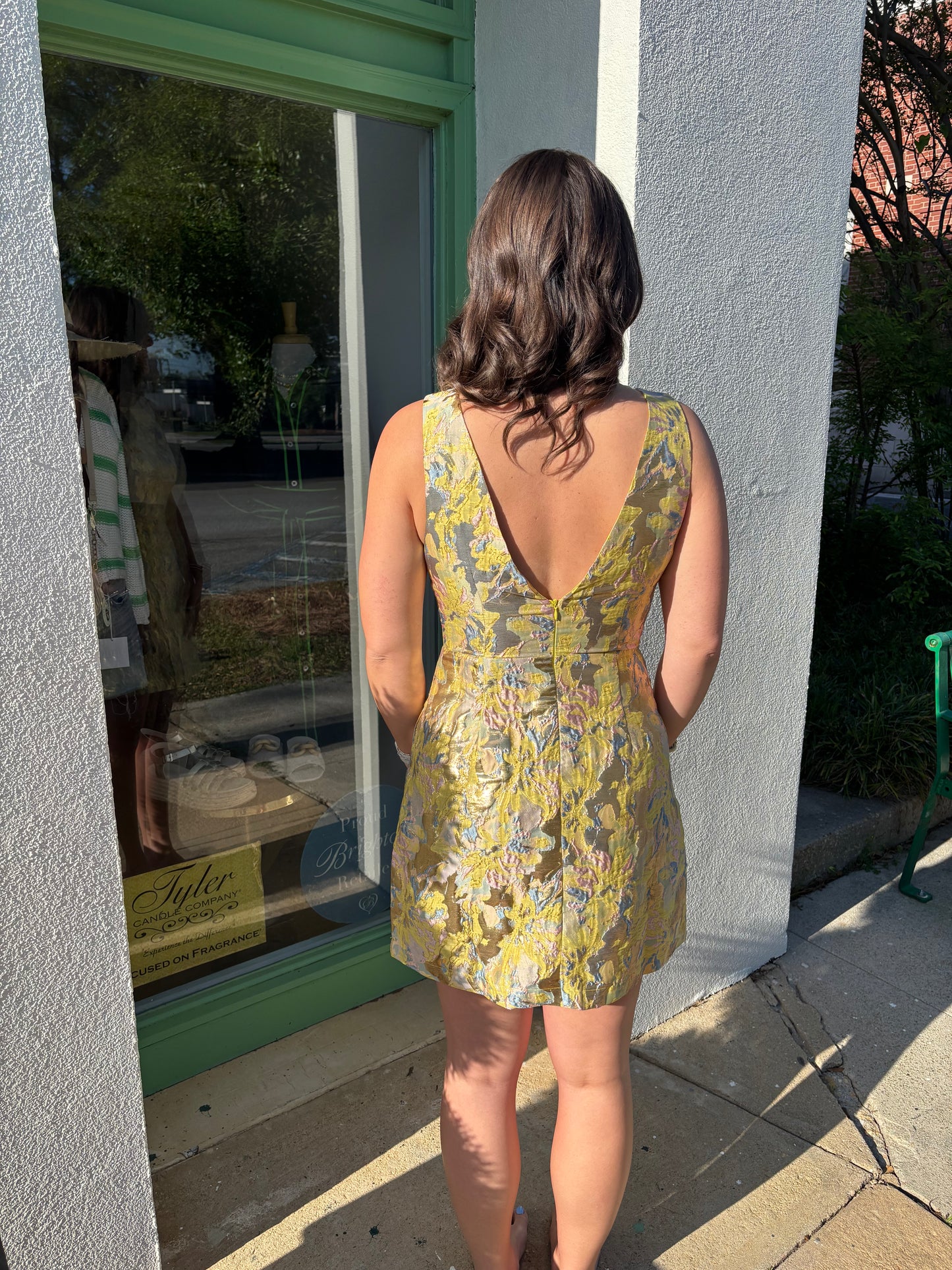 Jacquard Flare Mini Dress