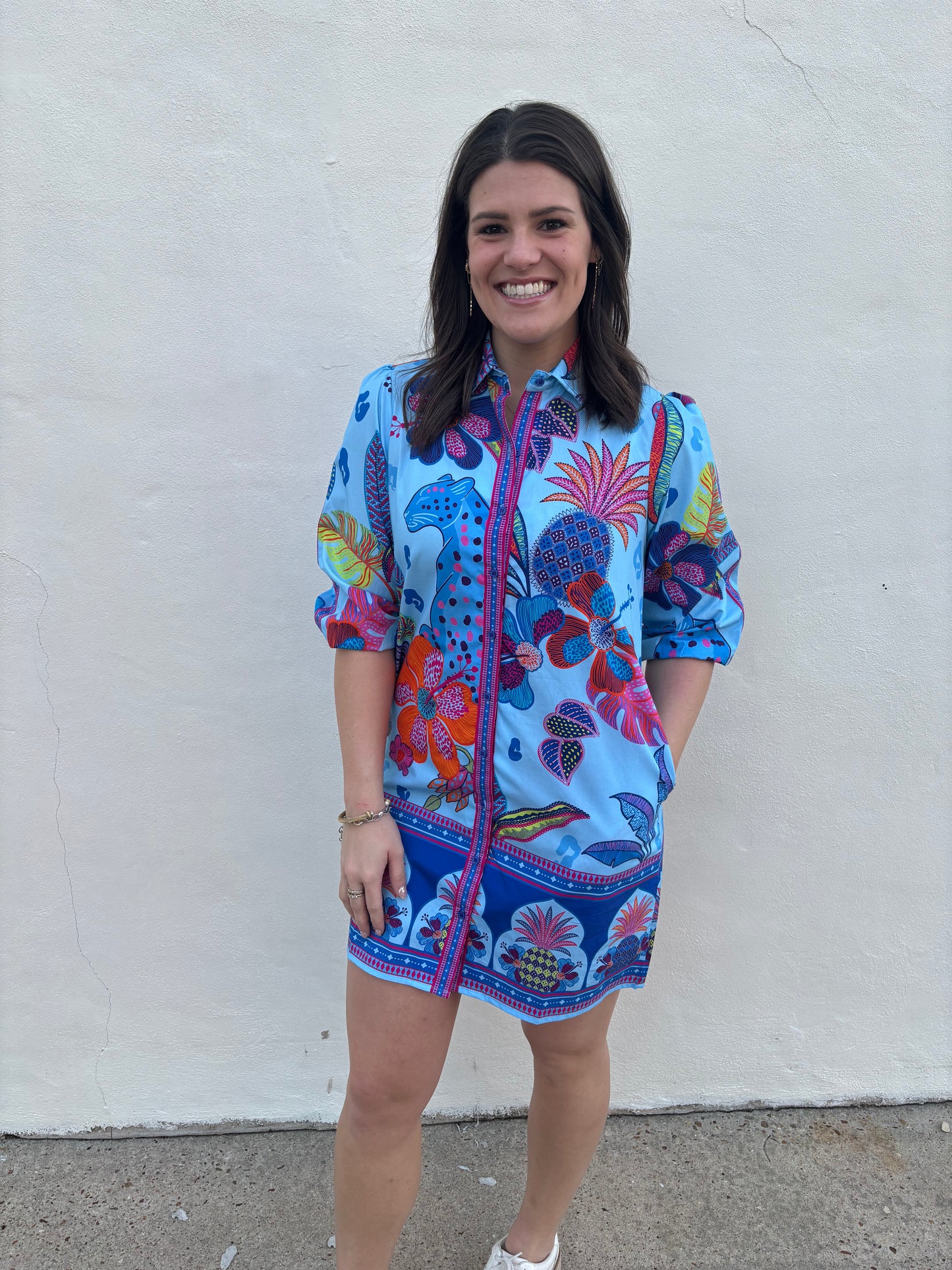 Ava Dress Azure Safari