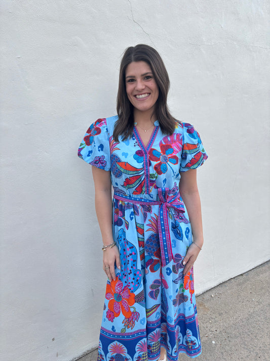 Nova Dress Azure Safari