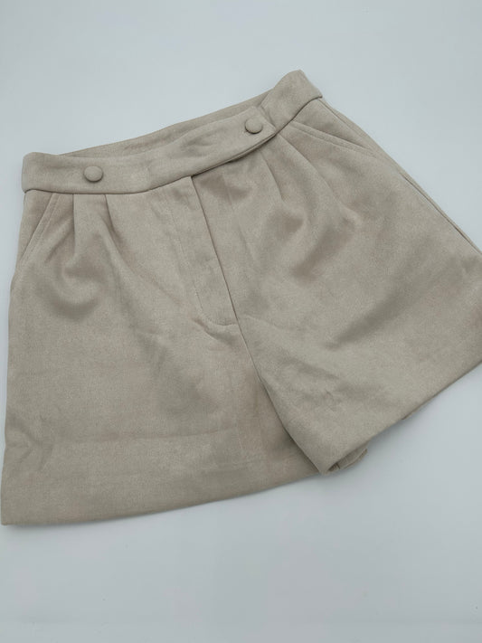 Suede Ecru Shorts