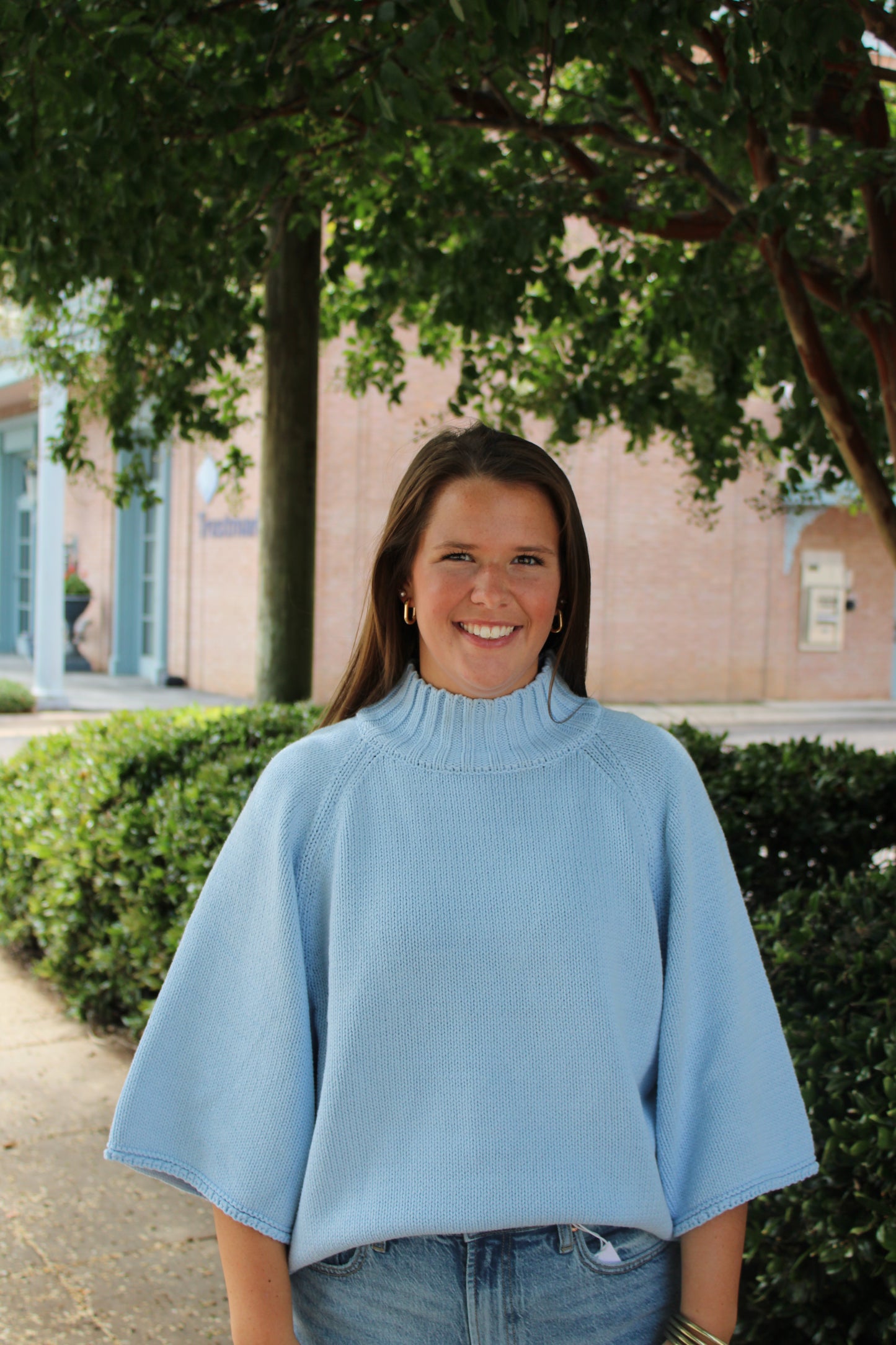 Powder Blue Crop Sleeve