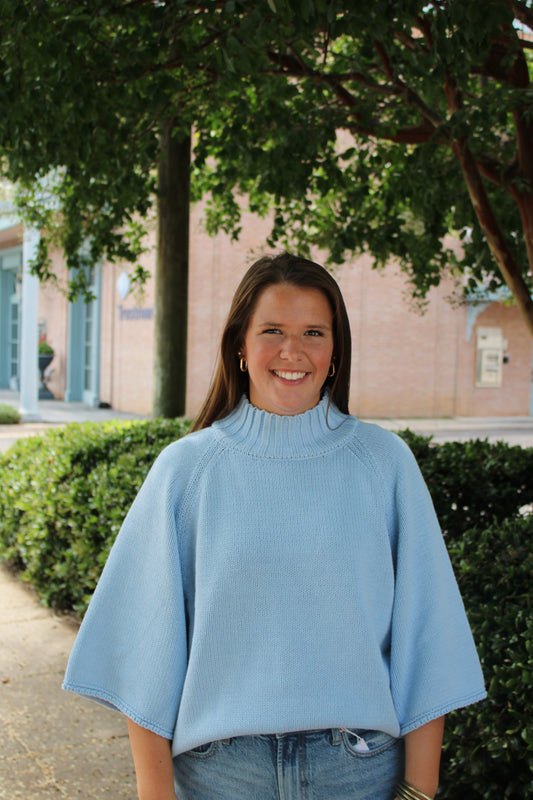 Powder Blue Crop Sleeve