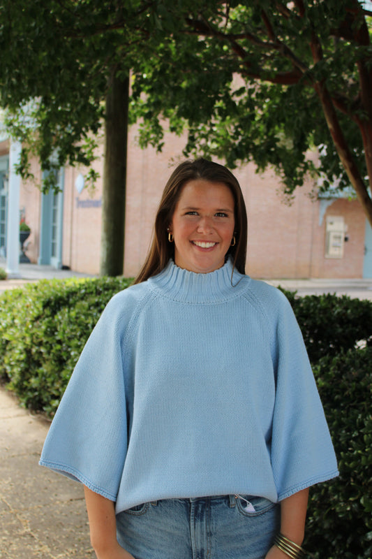 Powder Blue Crop Sleeve