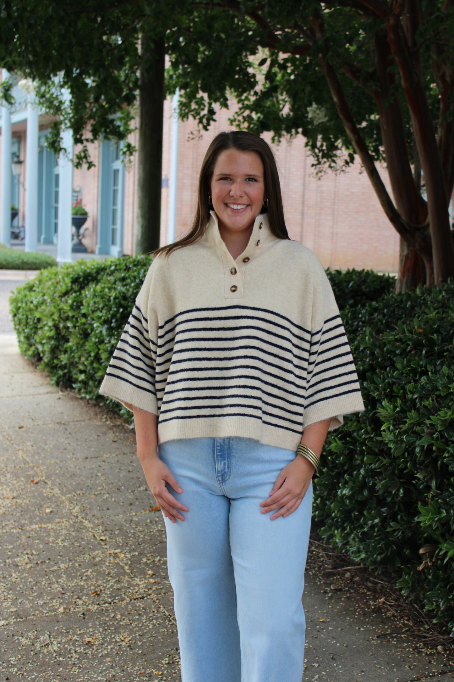 Ecru Stripe Sweater