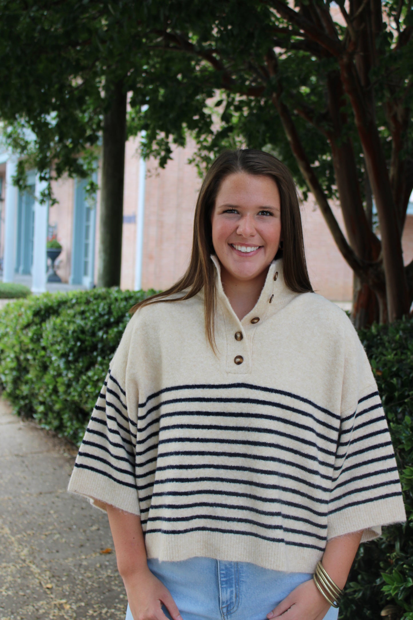 Ecru Stripe Sweater