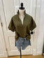 Betsy Collar Top Olive