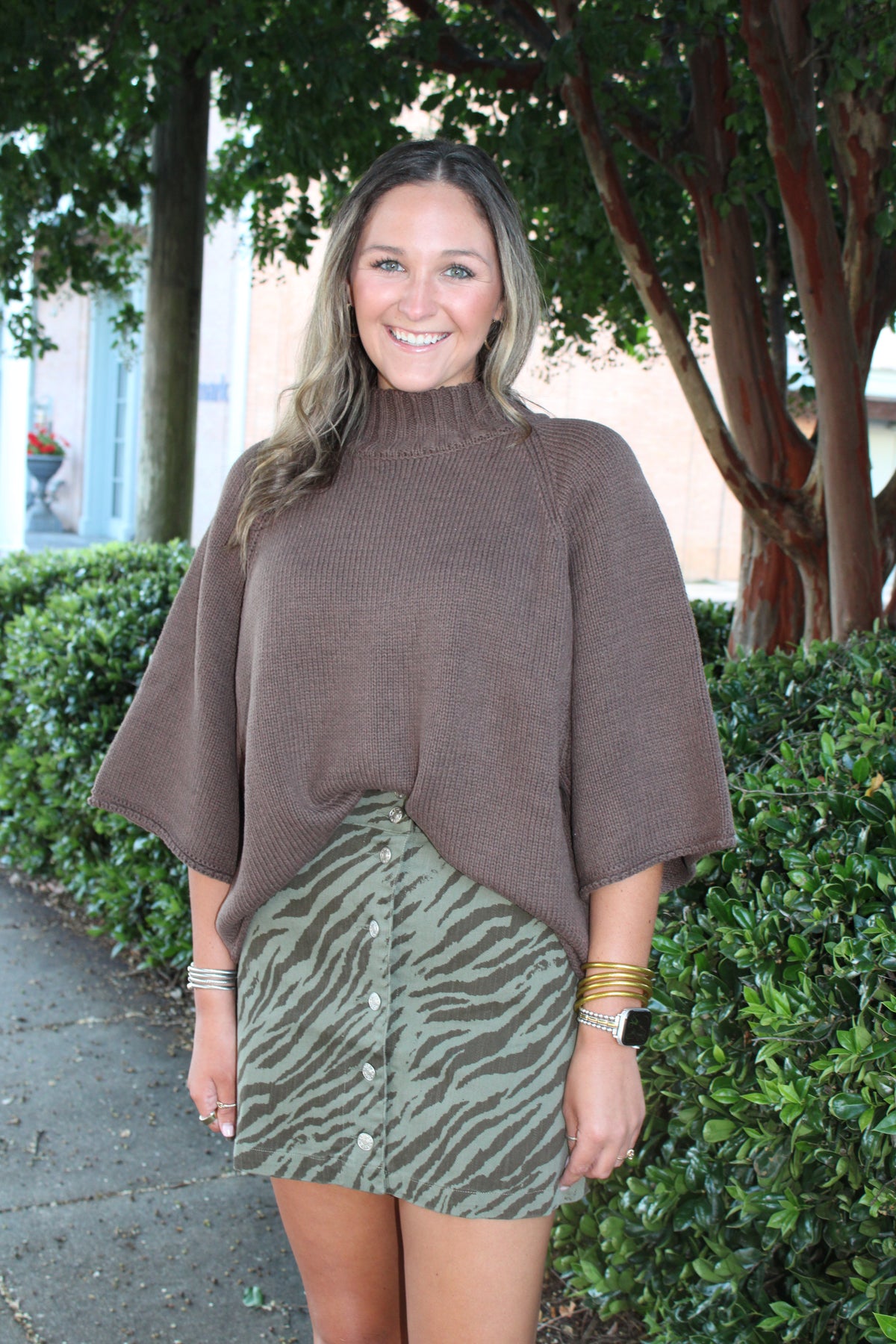 Olive Print Skirt