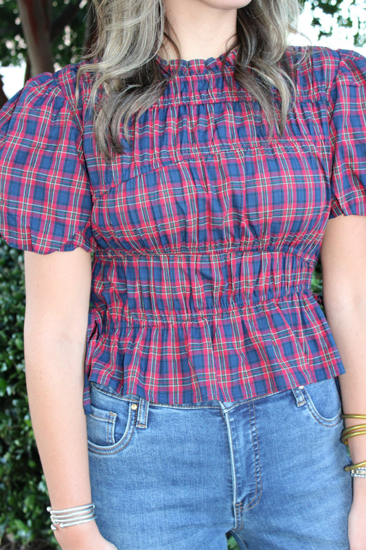 Red Plaid Top