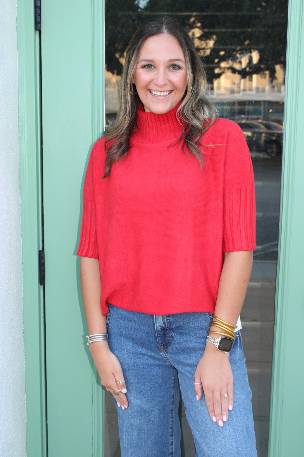Maple Turtleneck Red