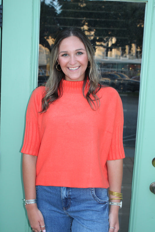 Maple Turtleneck Sweater Orange
