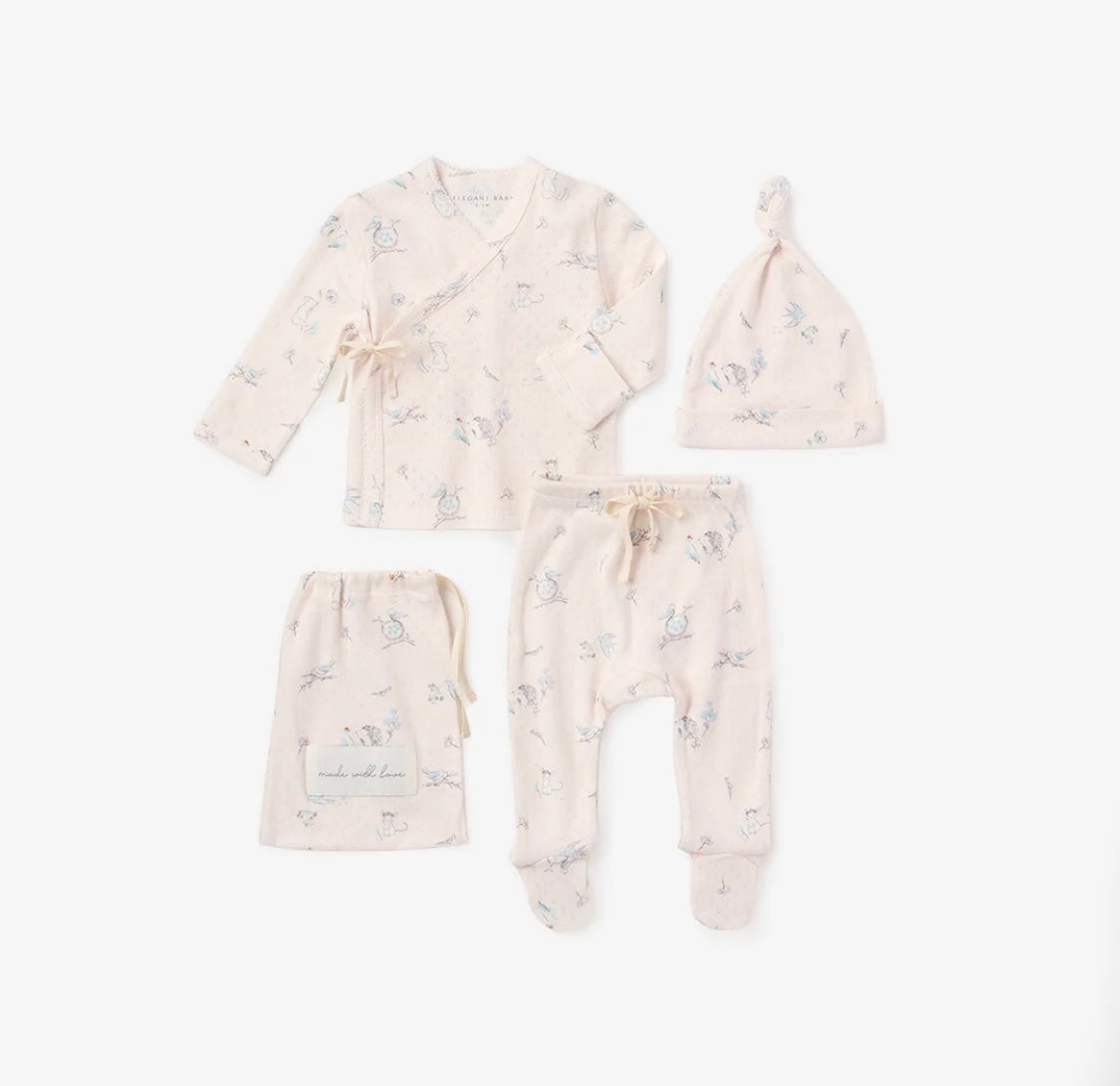 3PC Bag set Meadow Mouse Pointelle Set