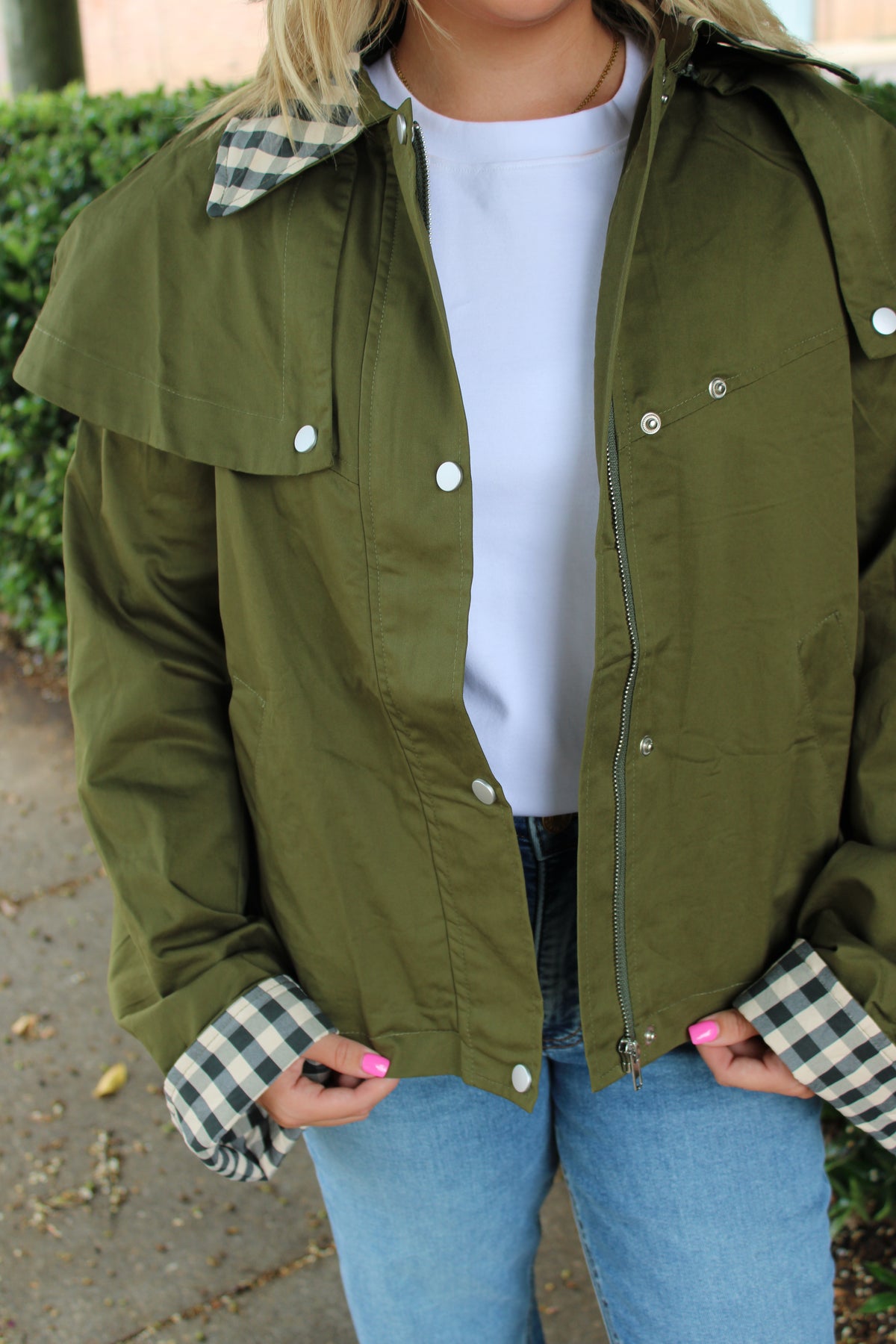 Olive Cape Jacket