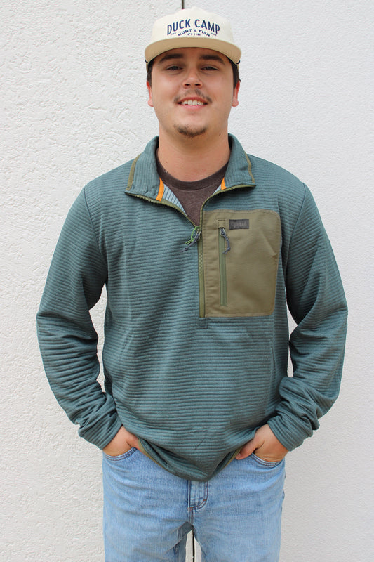 SULLIVAN 1/4 ZIP Mallard Green