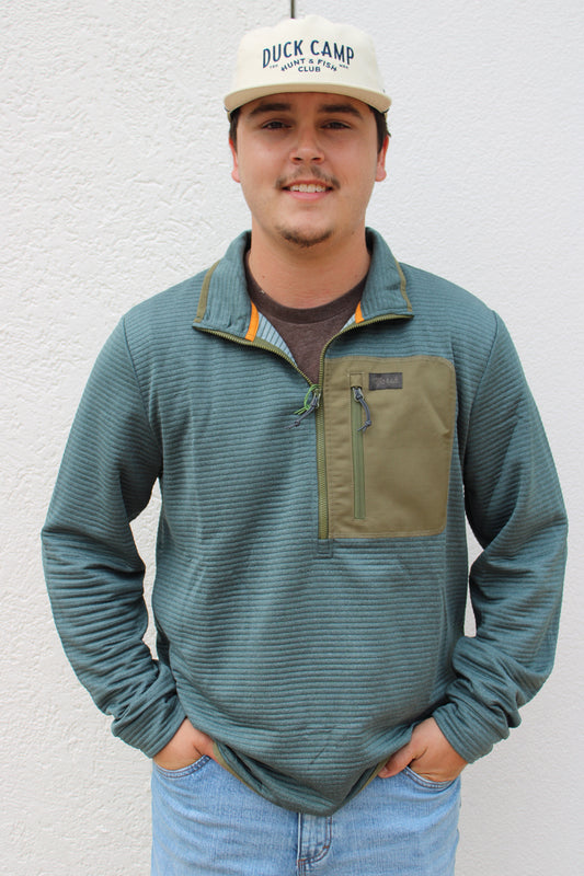 SULLIVAN 1/4 ZIP Mallard Green