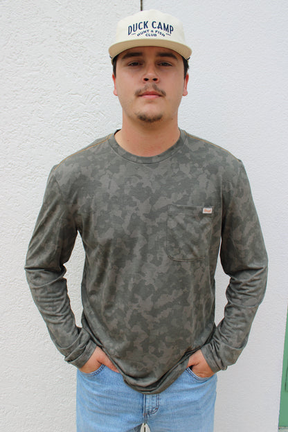 Buxton Hagood LS Fossil Foxhole Camo
