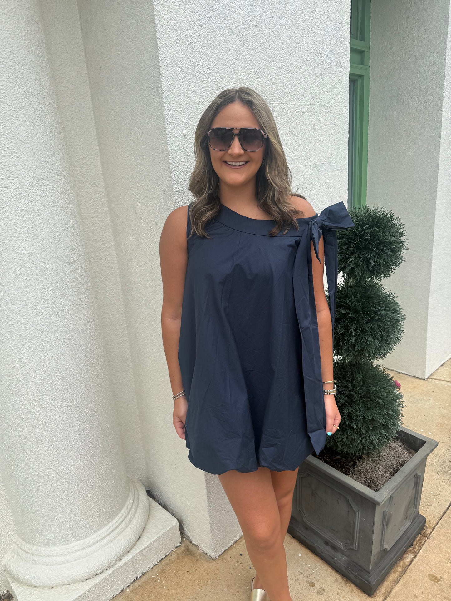 Navy Bubble Dress