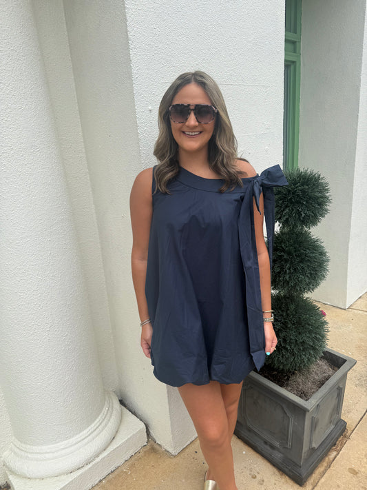 Navy Bubble Dress
