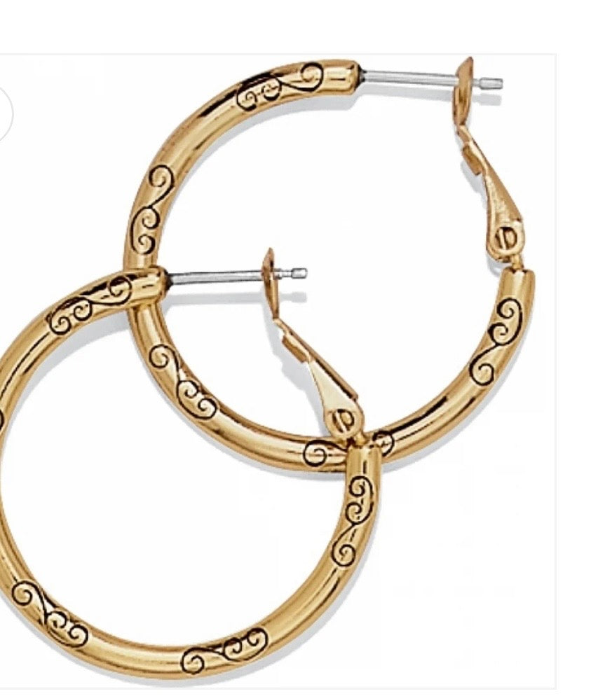 Small Hoop Charm Earrings