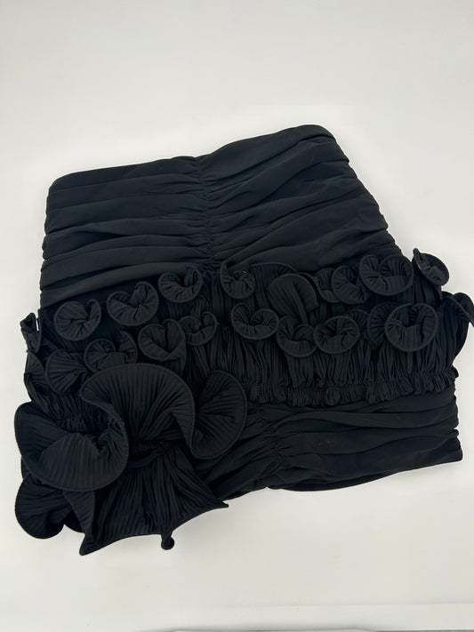 Beat Auburn Black Flower Skirt