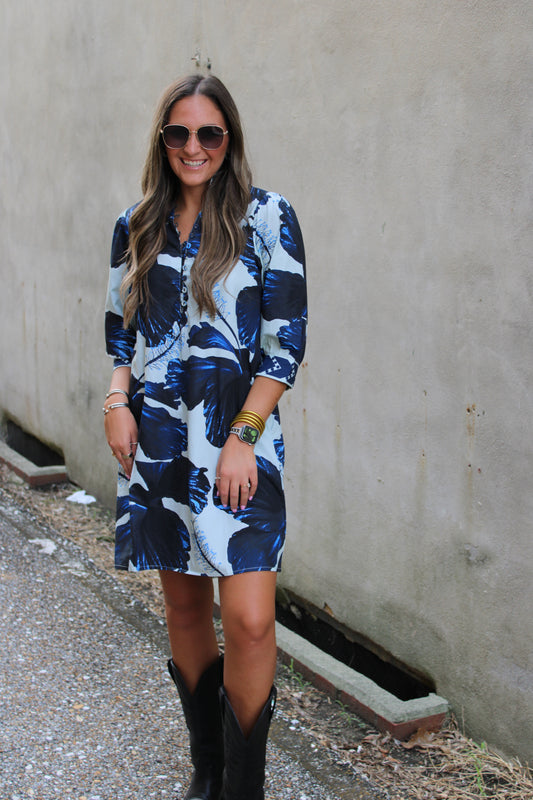 Dahlia Dress  Indigo Lilies