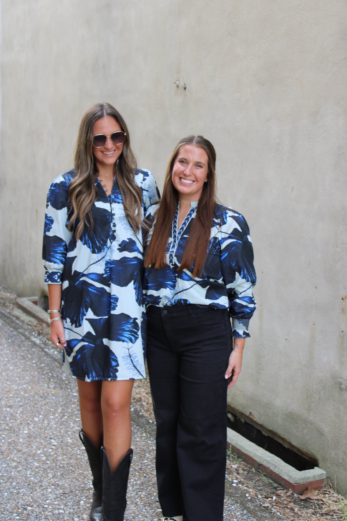 Ashley Top Indigo Lilies