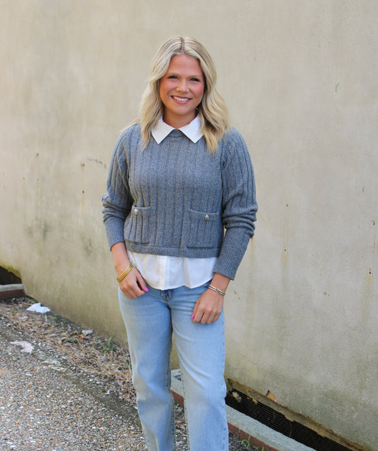 Aleyna Knit Combo Top