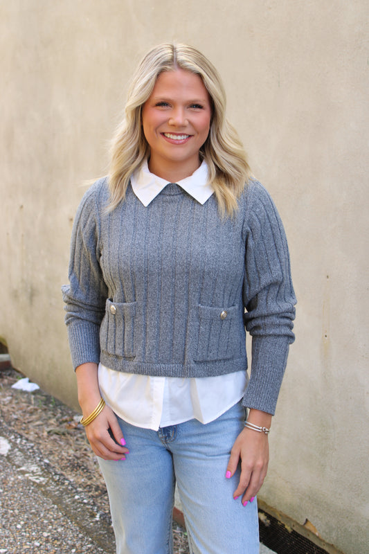 Aleyna Knit Combo Top