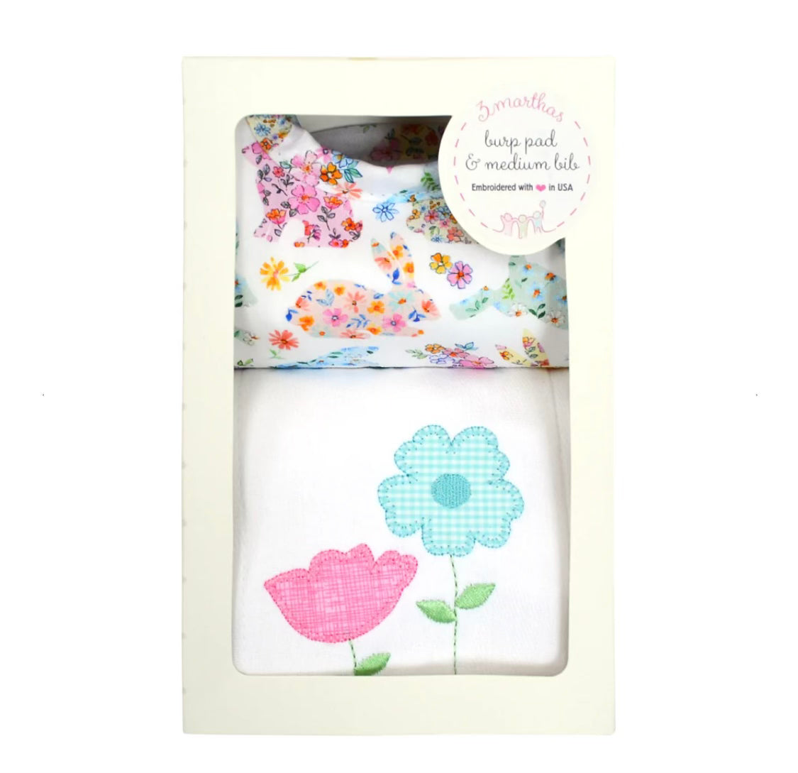 Garden Bib and Burp Set