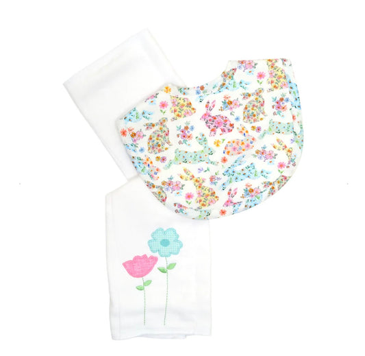 Garden Bib and Burp Set