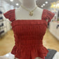 Lola Smocked Top Rust