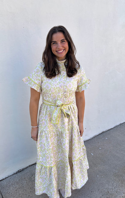 Lena Soft Garden Jacquard Maxi