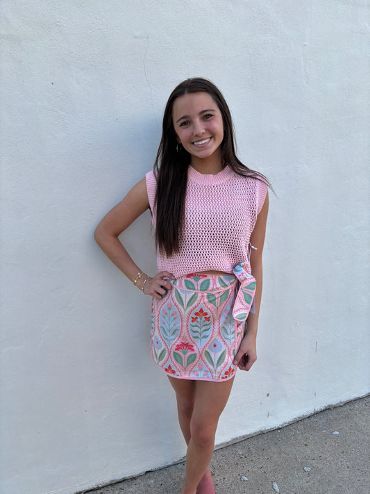 Tilly Skirt Petal Trellis