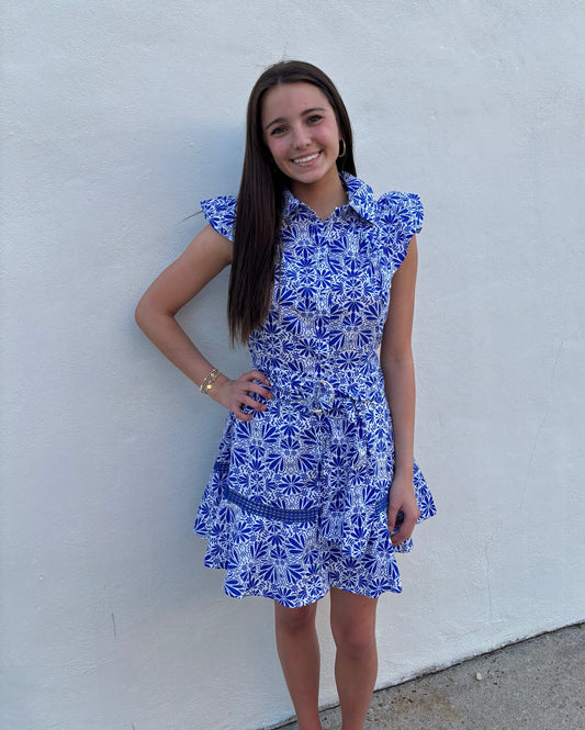 Cara Mini Dress Ceramic Bloom