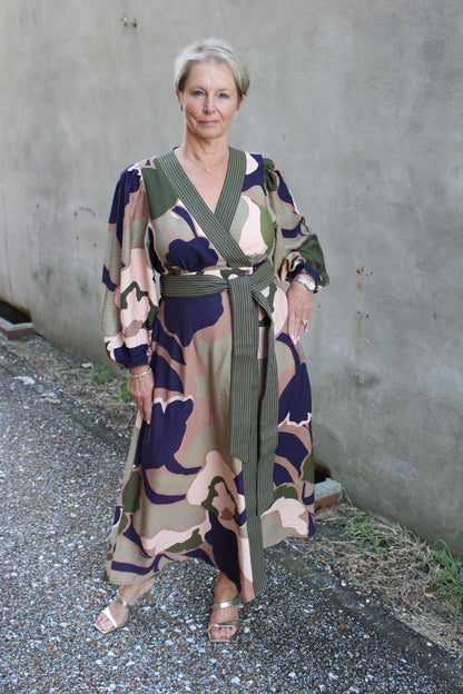 Olive Print Maxi Dress