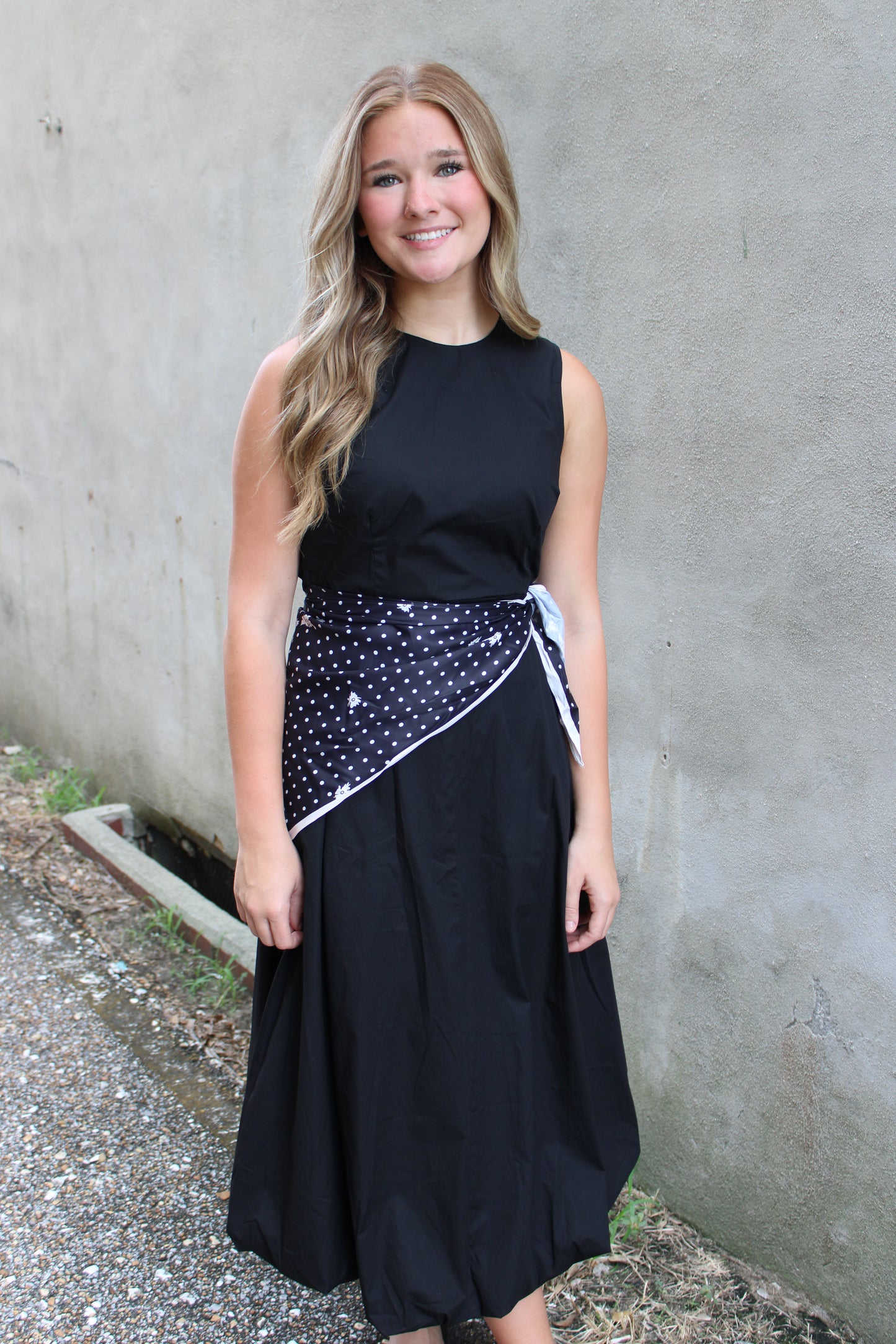 Black Scarf Dress